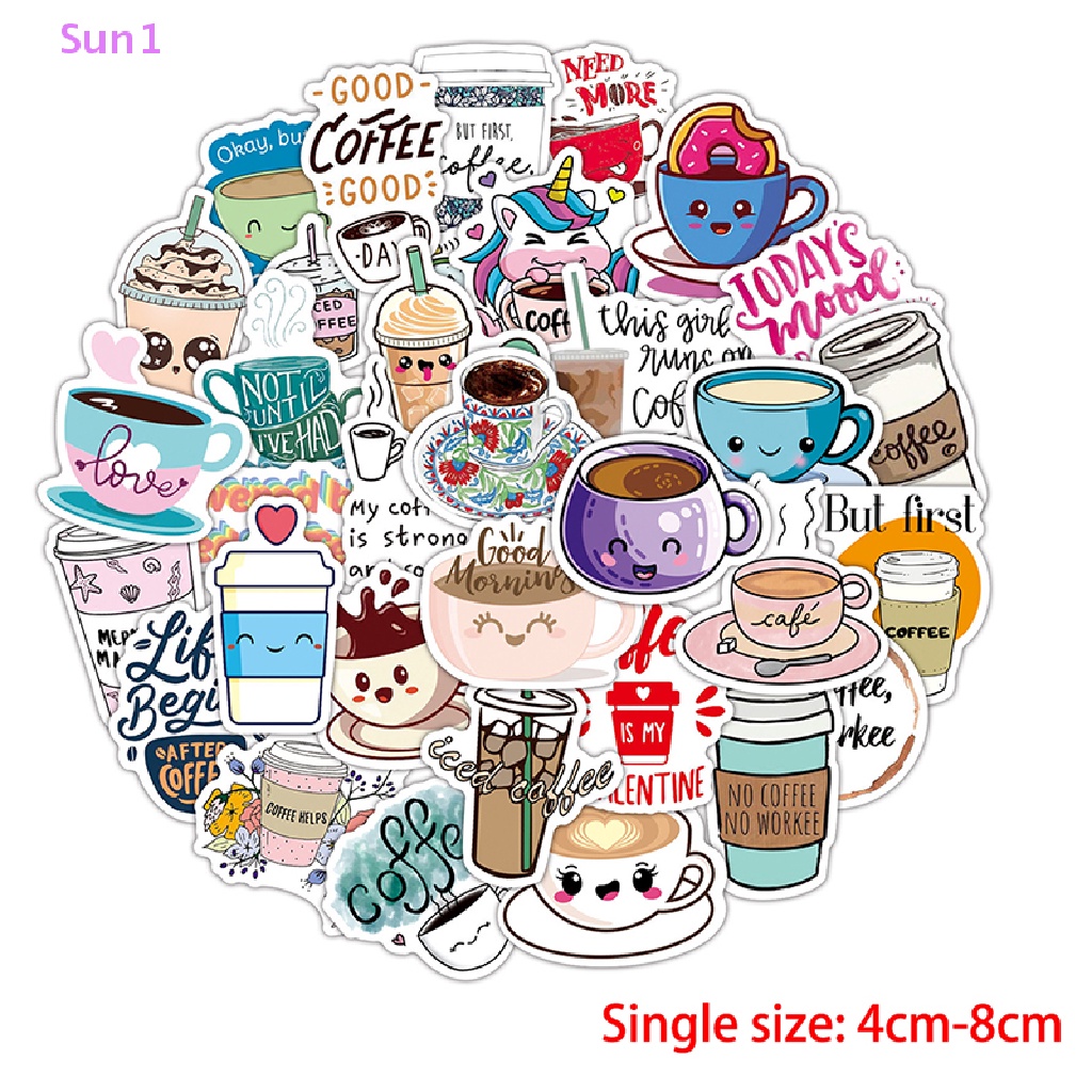 Sun1 &gt; 50 Nhãn Dán PVC Hình Đồ Uống Mùa Hè Có Mùi Hương Sáng Tạo