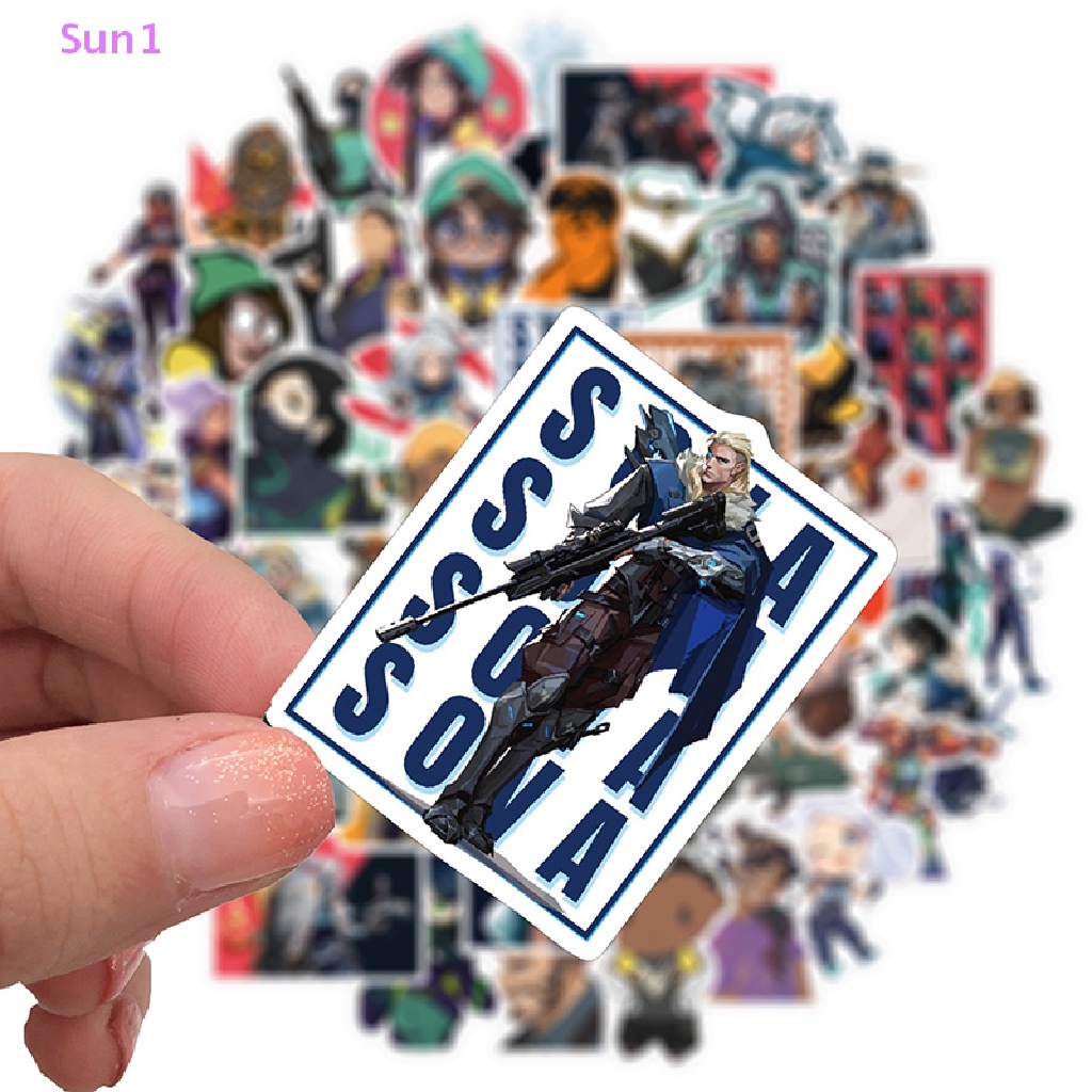 Set 50 Sticker Dán Trang Trí Đàn Guitar / Laptop / Ván Trượt DIY Bằng Chất Liệu PVC