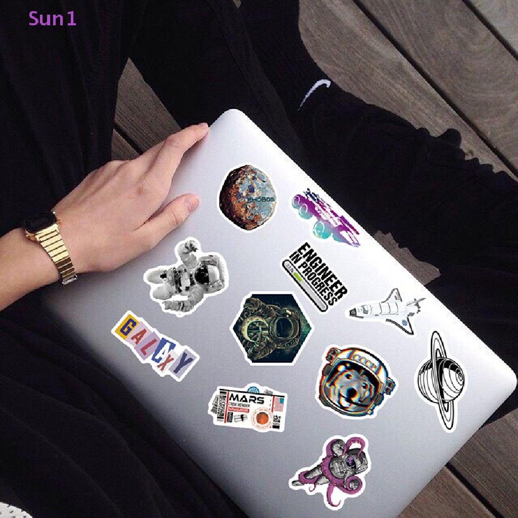 Bộ 50 Miếng Dán Hình Phi Hành Gia Trang Trí Laptop / Điện Thoại / Ván Trượt DIY Sun1 &gt; 50 Cái