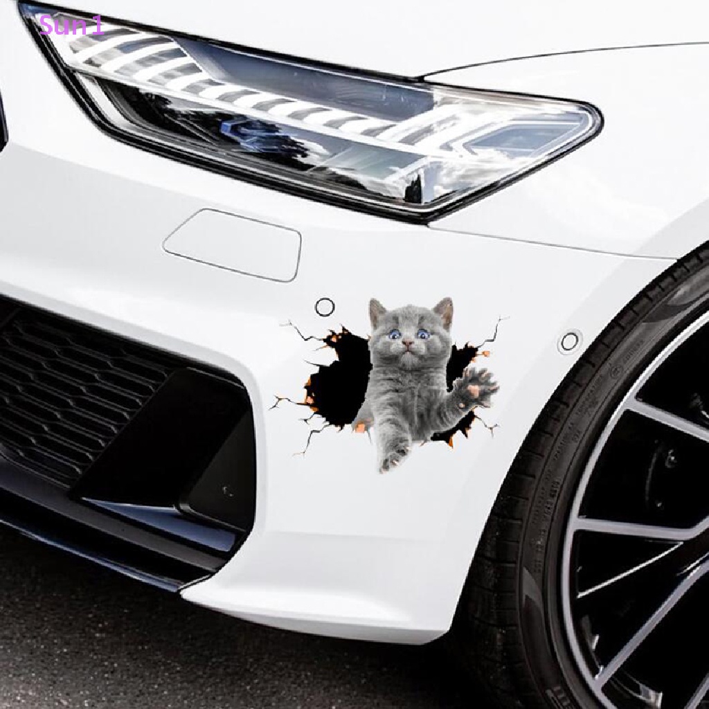 Miếng Dán Tường Hình Mèo 3D Dễ Thương Vui Nhộn Chống Nước Sun1 > Trang Trí Nhà Tắm