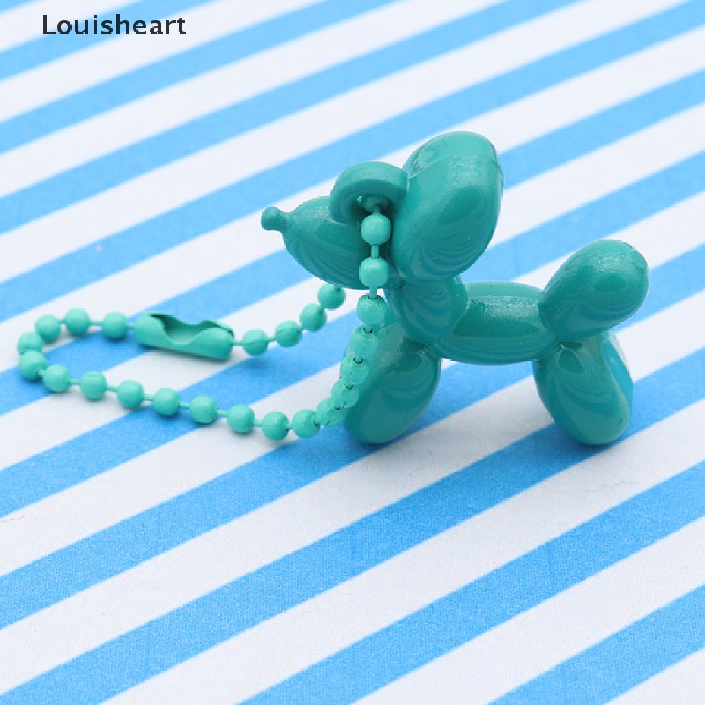 Móc Khóa Hình Chú Chó Và Bong Bóng Louisheart Mini Màu Kẹo Dễ Thương