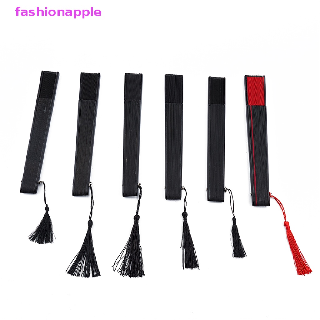 Quạt Xếp Thủ Công Màu Đen Phong Cách Trung Hoa Cổ Điển