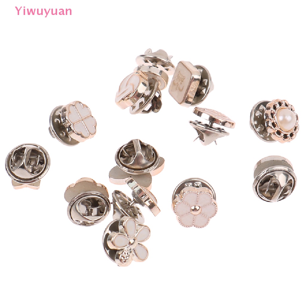 &lt; Yiwuyuan &gt; 10 Khuy Cài Áo Ngăn Chặn Tình Trạng Thái Bình Dương Đính Kim Cương Giả Ngọc Trai