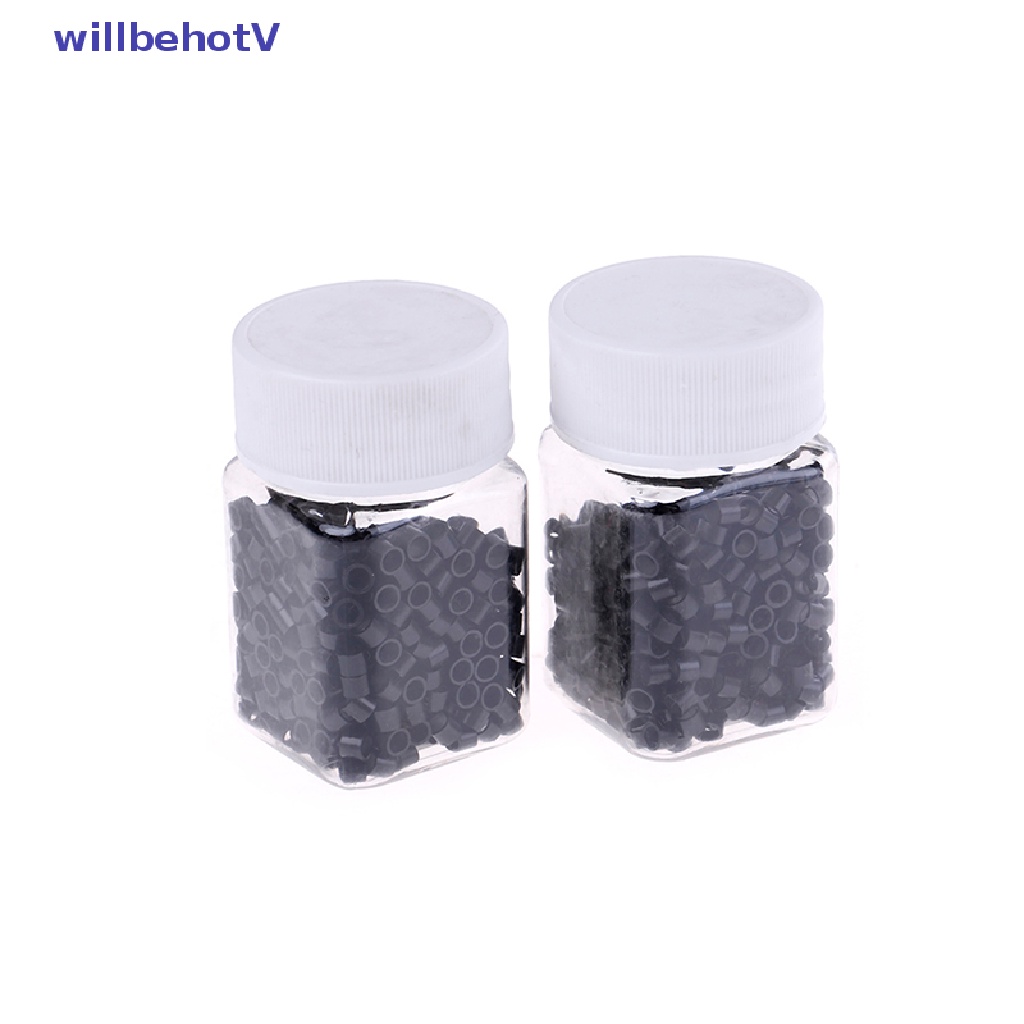[WillbehotV] Set 500 Hạt Nối Tóc Bằng Silicon 4mm Cho Tóc Người