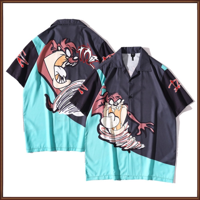 Áo Thun Tay Ngắn Cổ Bẻ In Họa Tiết Hawaii Cổ Điển Thời Trang Đi Biển Mùa Hè Cho Nam