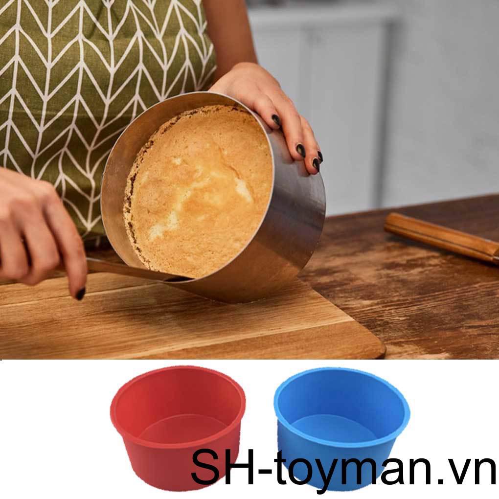 Set 6 Khuôn Silicon Làm Bánh 4inch Màu Sắc Ngẫu Nhiên
