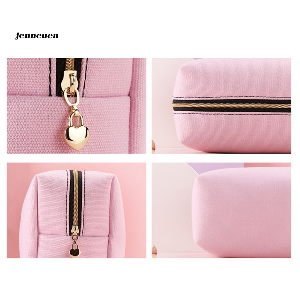 Túi Đựng Mỹ Phẩm Sức Chứa Lớn Bằng Vải Bạt Cho Nữ