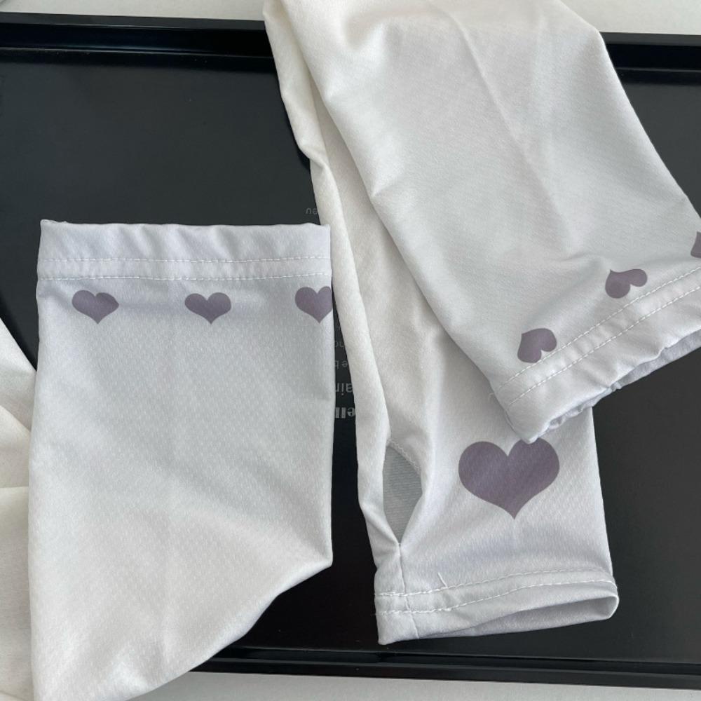 Norman Găng Tay Dài Thoáng Khí Mềm Mại Họa Tiết Trái Tim Màu Gradient Thời Trang Mùa Hè Cho Hoạt Động Thể Thao Ngoài Trời