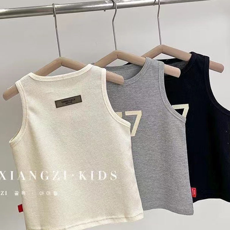 Áo Thun Sát Nách 100% Cotton Phong Cách Hàn Quốc Thời Trang Mùa Hè Hàng Mới 2023 Dành Cho Bé Trai