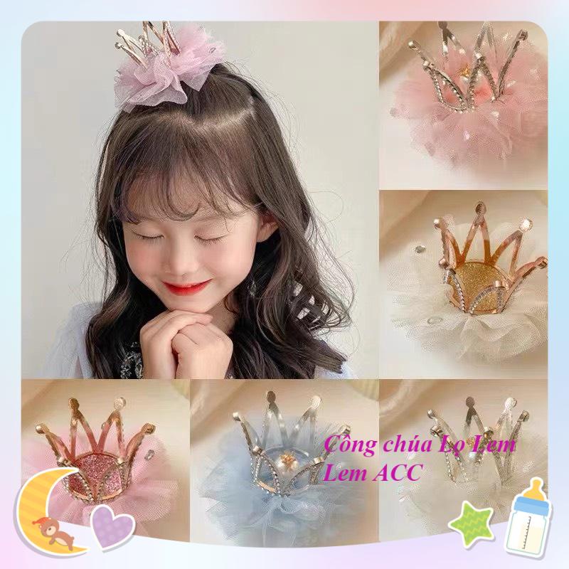 Kẹp tóc cho bé gái, kẹp tóc vương miện công chúa cho bé gái xinh xắn đáng yêu L055