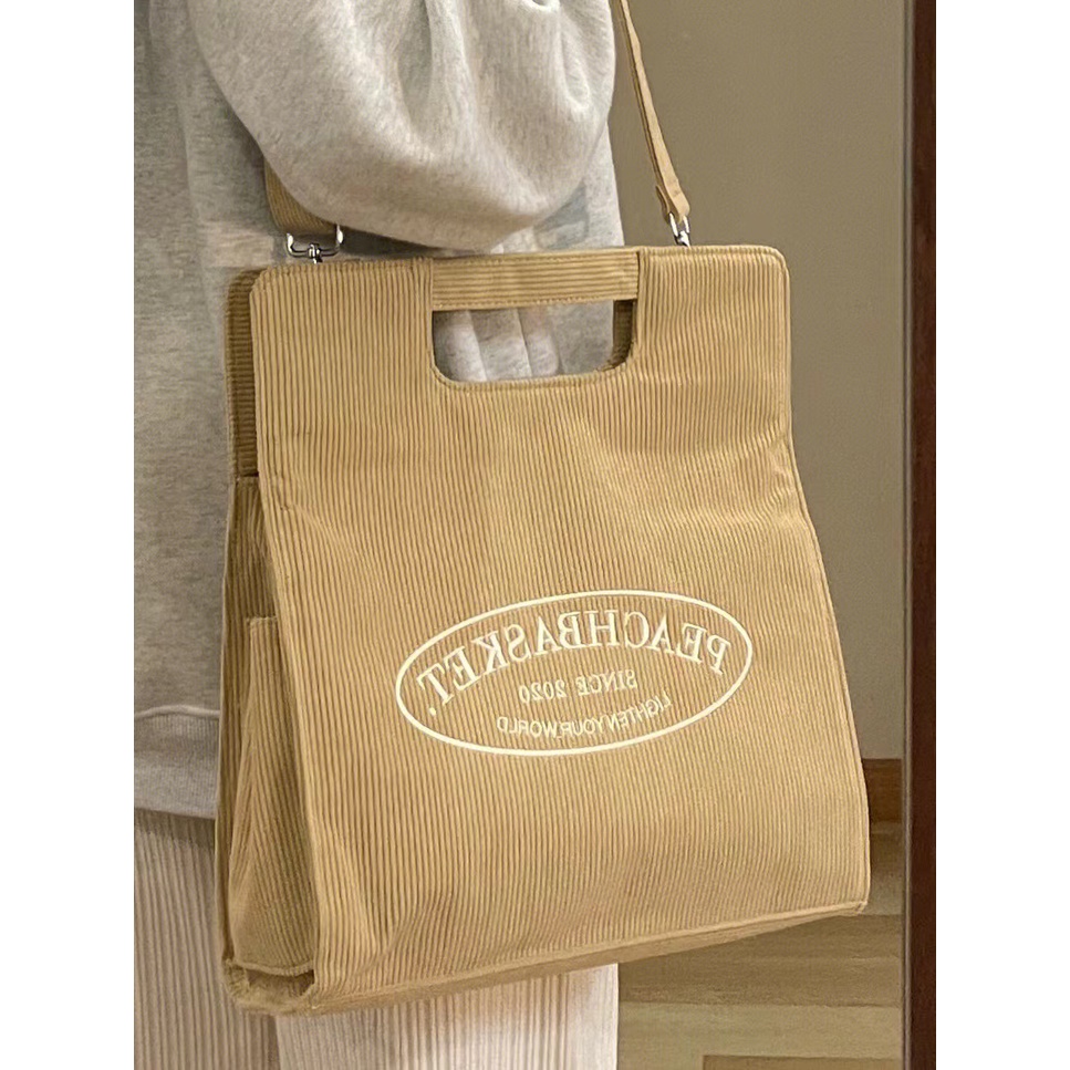 Túi Xách Canvas Sức Chứa Lớn Phong Cách Mới Dễ Phối Đồ Cho Nữ