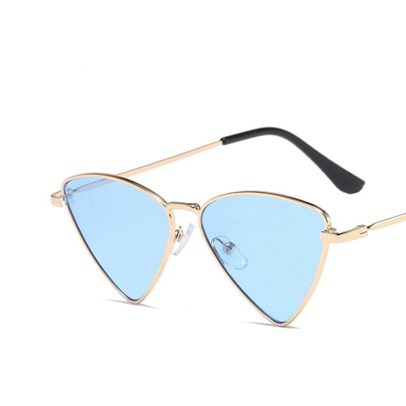 (AIMURUSI) COD Kính Mát Gọng Kim Loại Hình Tam Giác Thời Trang Đường Phố Cá Tính Cho Bé Trai Và Bé Gái Boom