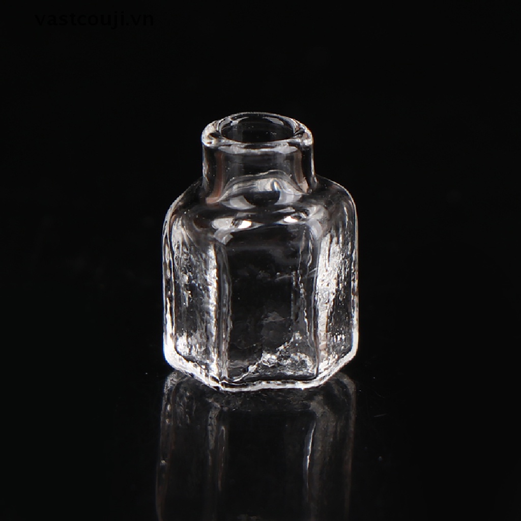 1 Bình Thủy Tinh mini Trang Trí Nhà Búp Bê Phong Cách vintage Châu Âu