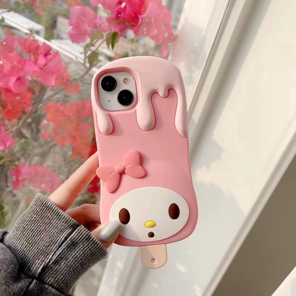 Ốp Điện Thoại Silicon TPU Mềm Hình Que Kem Sanrio 3D Cho iPhone 14 13 12 11 Pro Max XR X / Xs 7 8 Plus