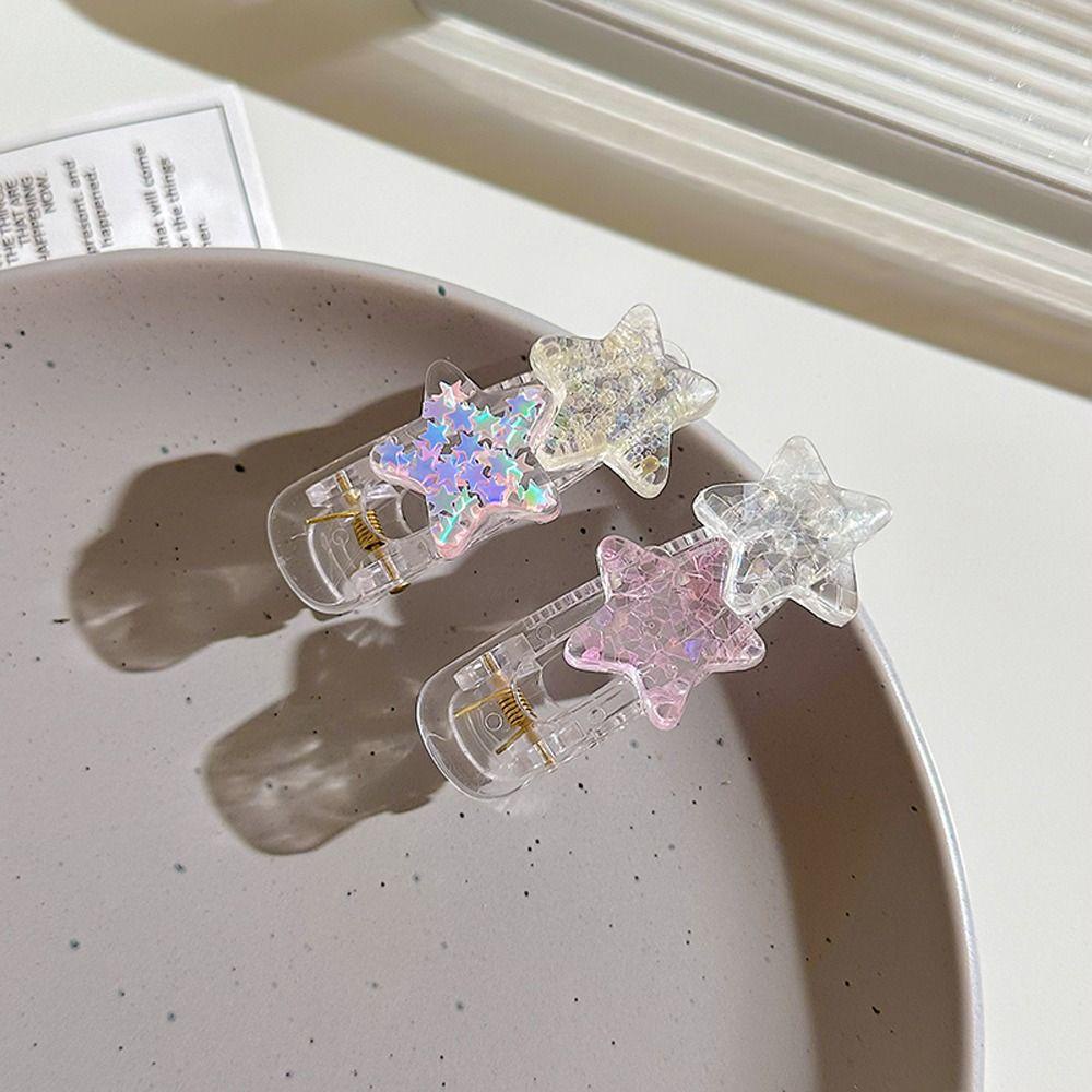 BACK2LIFE Kẹp Tóc Nhỏ Bằng Nhựa Họa Tiết Hình Học Thời Trang Hàn Quốc