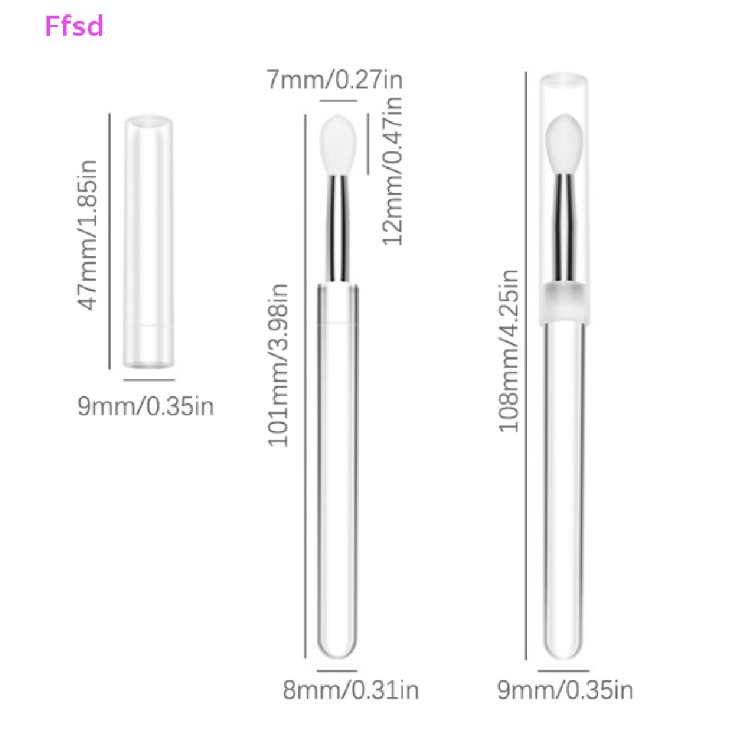 {Ffsd} Cọ Tô Son Môi Di Động Bằng Silicone Kèm Nắp Chống Bụi * Bán Chạy