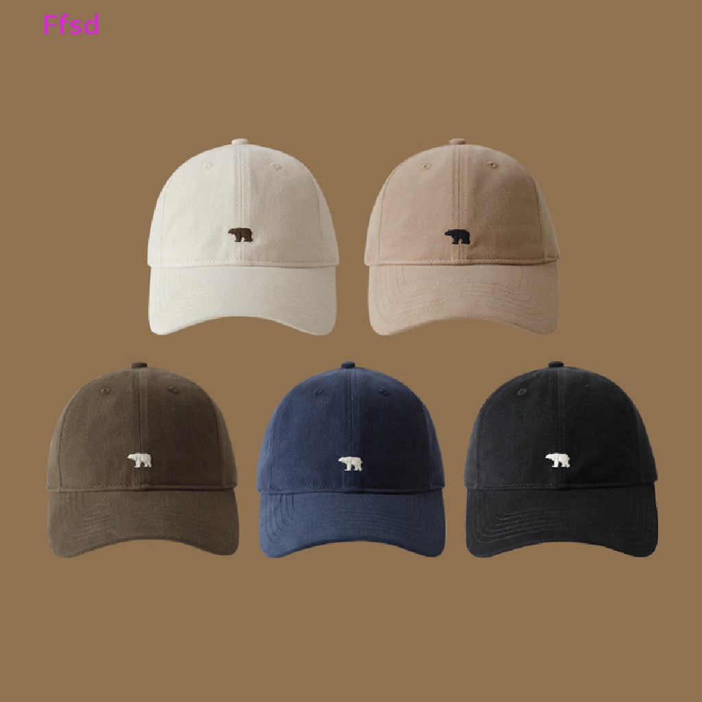 {Ffsd} Mũ Lưỡi Trai Nhỏ Thêu Hình Gấu Bắc Cực Vành Rộng Trung Tính Cho Nam Và Nữ * Bán Chạy