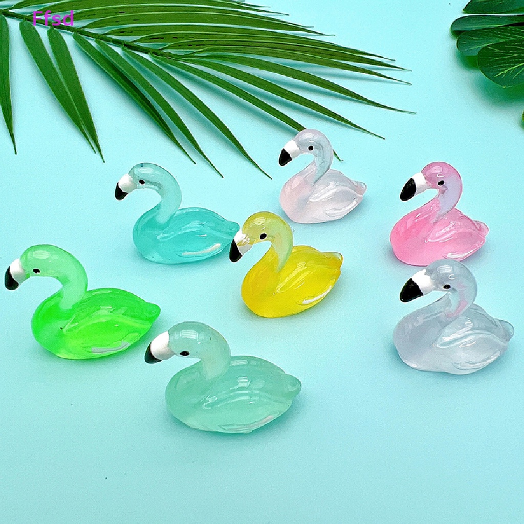 {Ffsd} Bộ 2 Thiên Nga Hoạt Hình Mini Bằng Nhựa Resin Phát Sáng Trang Trí Vườn Nhà Trang Sức Crafg Ch * Bán Chạy