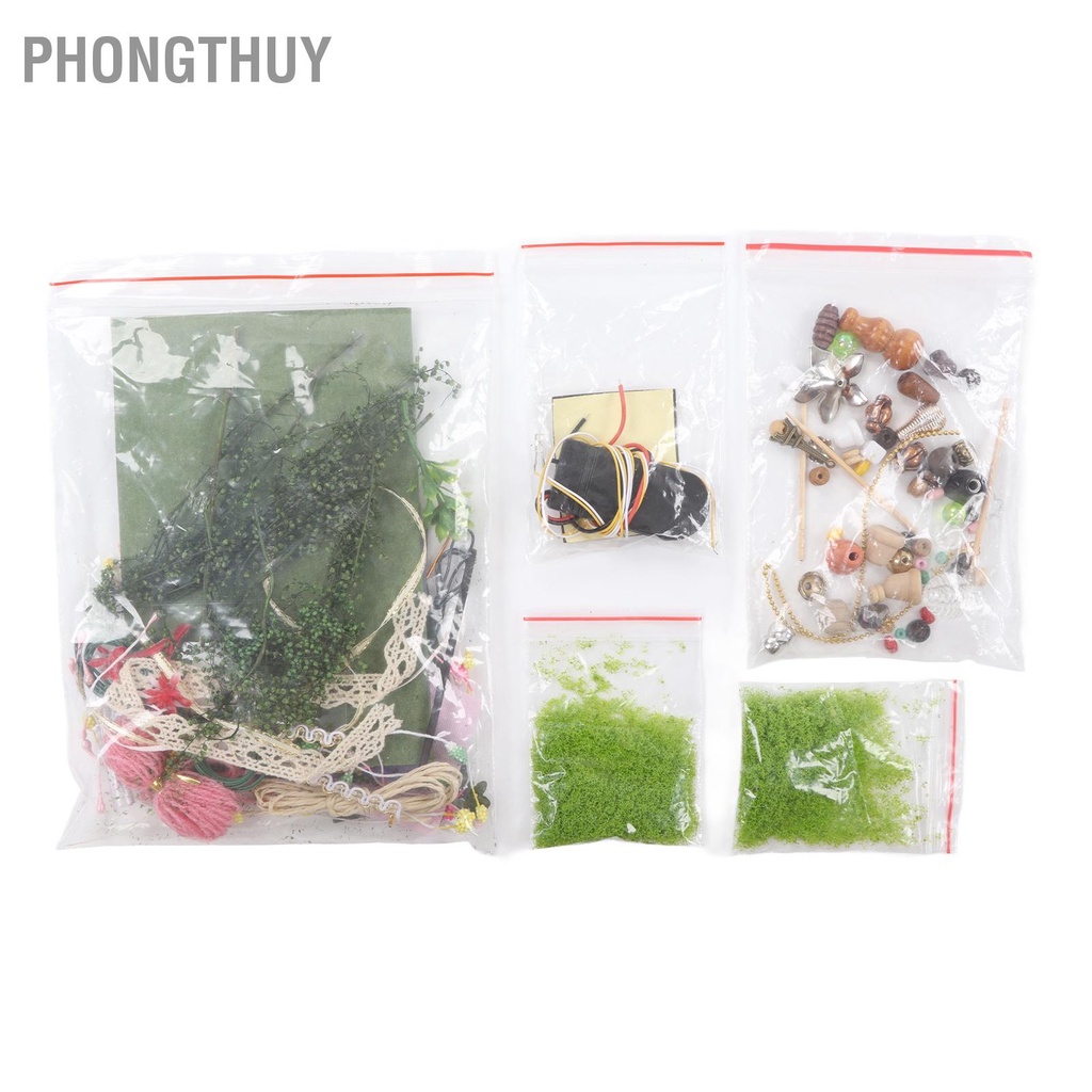 Mô Hình NHÀ DIY có nội thất & đèn LED - Đồ chơi lắp ráp gỗ 3D Dollhouse Kit Flower House Tỉ lệ 1:24