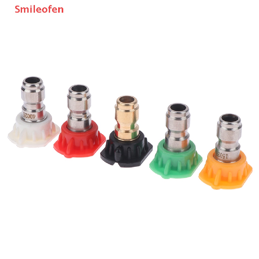 [Smileofen] Set 5 Đầu Phun Nước Áp Suất Cao Với Ren 1 / 4 &quot;Inch Fitg Male Mới