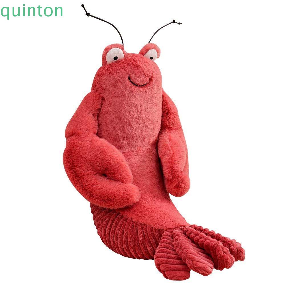 Đồ chơi nhồi bông Hình Tôm Hùm Chất Liệu Cotton Mềm Mại Trang Trí Nhà Cửa