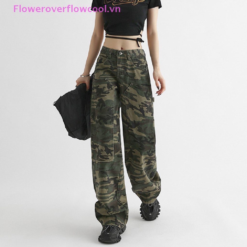 Quần Short Jean Nữ Lưng Cao Ống Rộng Họa Tiết Rằn Ri