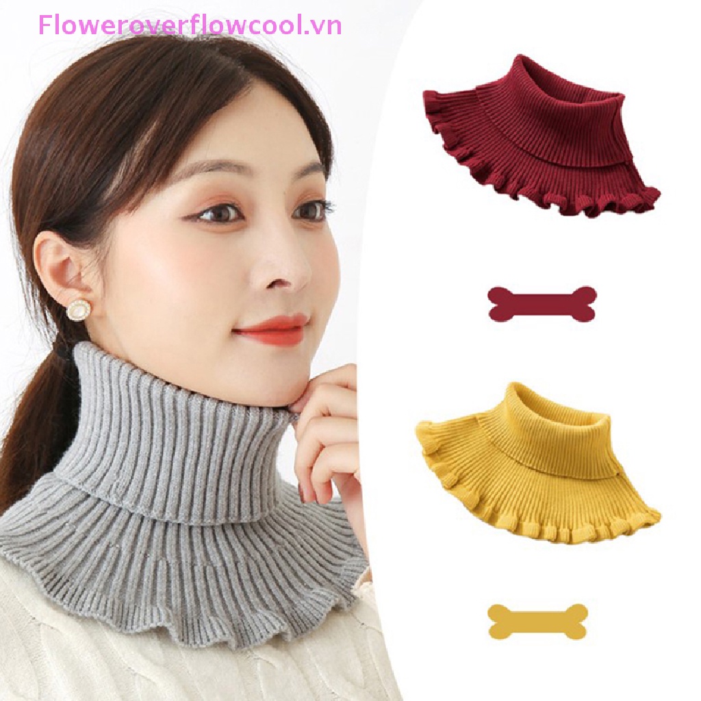 Fofc Cổ Áo Giả Len Dày Dặn Ấm Áp Có Thể Tháo Rời Cho Nữ