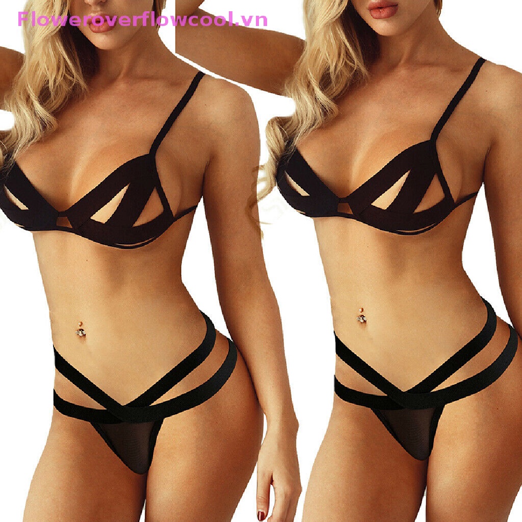 Bộ Đồ Lót Dây Khoét Rỗng FOFC Quyến Rũ Nóng Bỏng Cho Nữ