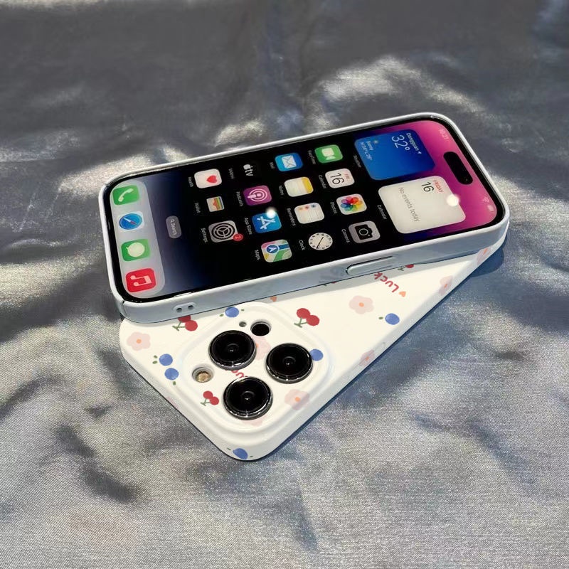 Ốp Điện Thoại Cứng Họa Tiết Hoa Xinh Xắn Cho Iphone1314Pro Cherry 1211 xsmax max 1Q28 / 8iphone1314pro