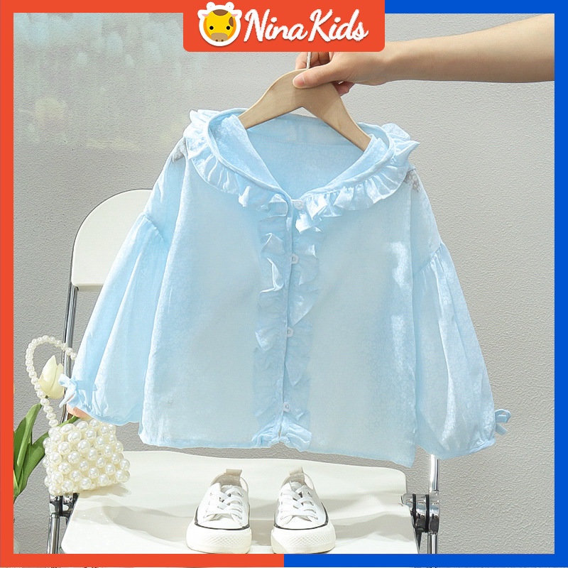 Áo Khoác Chống Nắng Tia Uv Thời Trang Mùa Hè Cho Bé Gái 0-5 Tuổi