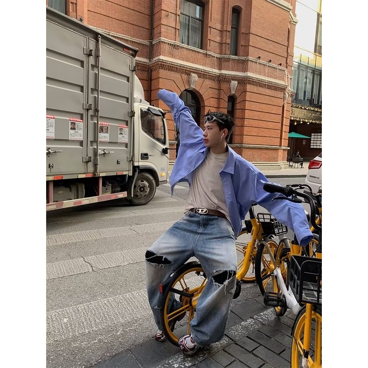 Áo Thun Tay Dài Cổ Tròn Thời Trang Harajuku Nhật Bản Mới