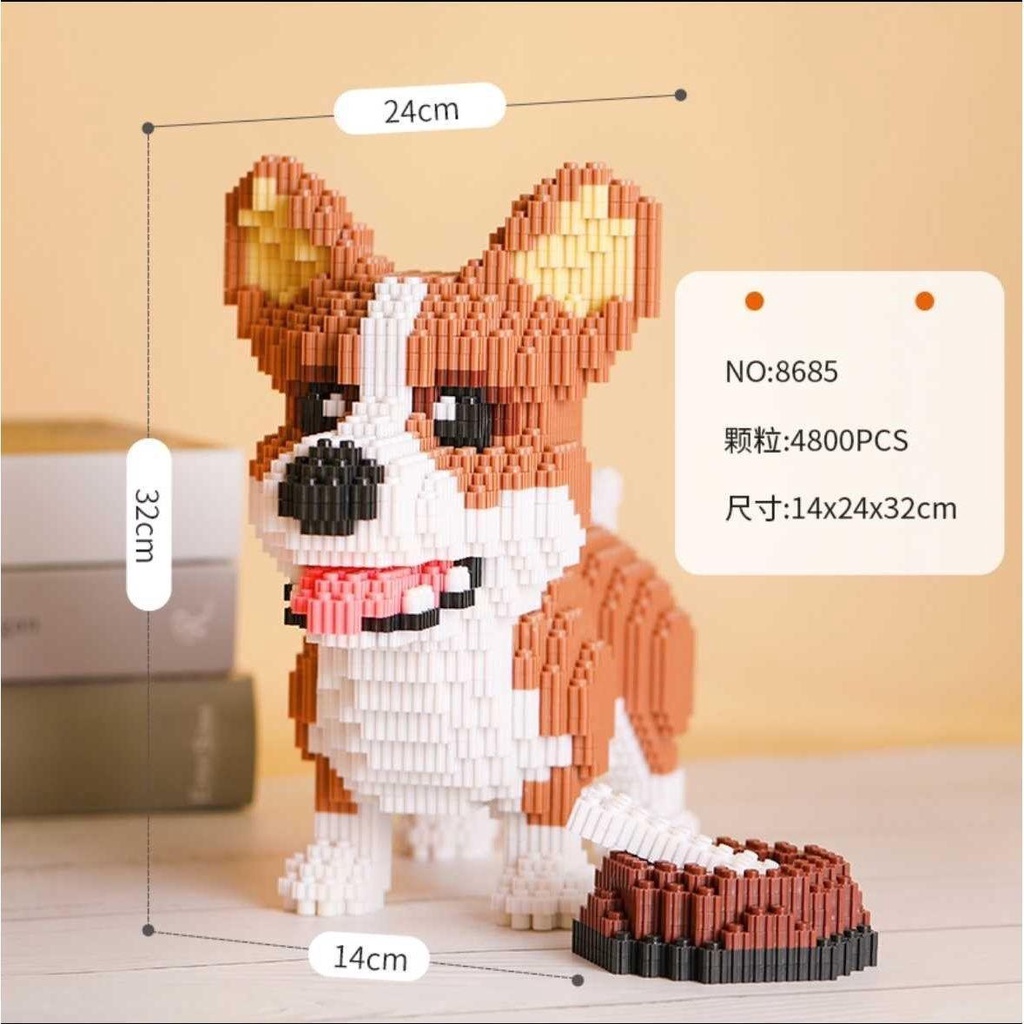 đồ chơi lắp ráp pet chó mèo dễ thương