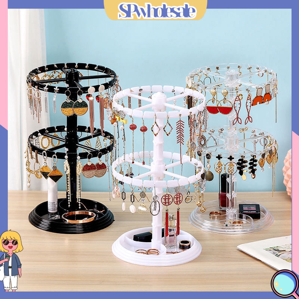 &lt;SPwholesale&gt; Giá Treo Trưng Bày Trang Sức PS Trong Suốt Có Thể Xoay Được