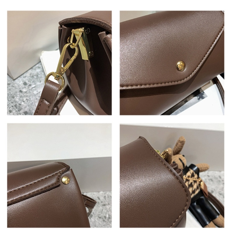 Túi Da PU Đeo Chéo Thời Trang Vintage Cho Nữ