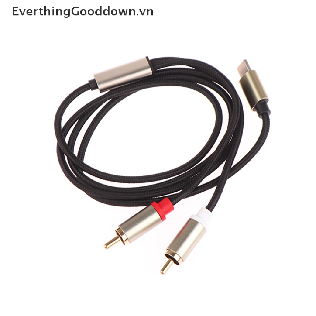 Cáp Chuyển Đổi Cổng Type C Sang RCA Aux 2 RCA Dài 1M Chuyên Dụng Cho Điện Thoại / Laptop
