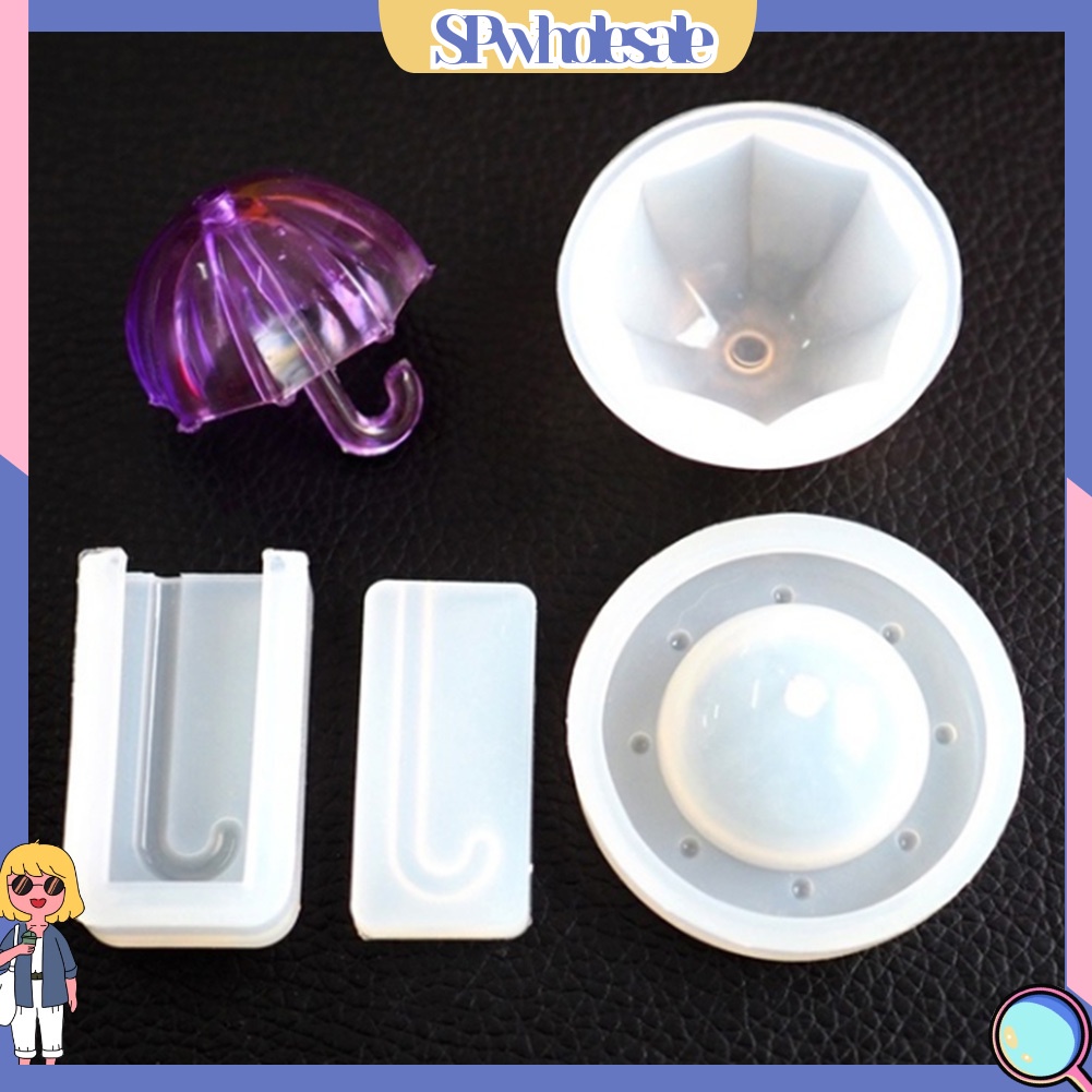 &lt;SPwholesale&gt; Khuôn Silicone Làm Trang Sức Hình Cây Dù Đáng Yêu