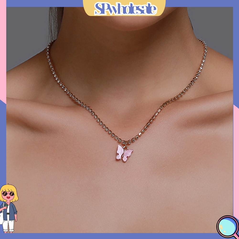 &lt;SPwholesale&gt; Vòng cổ Mặt Hình Bướm Thời Trang Dành Cho Nữ