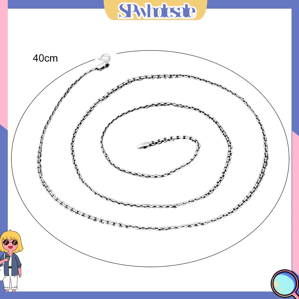 &lt;SPwholesale&gt; Vòng cổ Ngắn Bằng Bạc 925 Phong Cách Hip Hop Cổ Điển Cho Nam Và Nữ