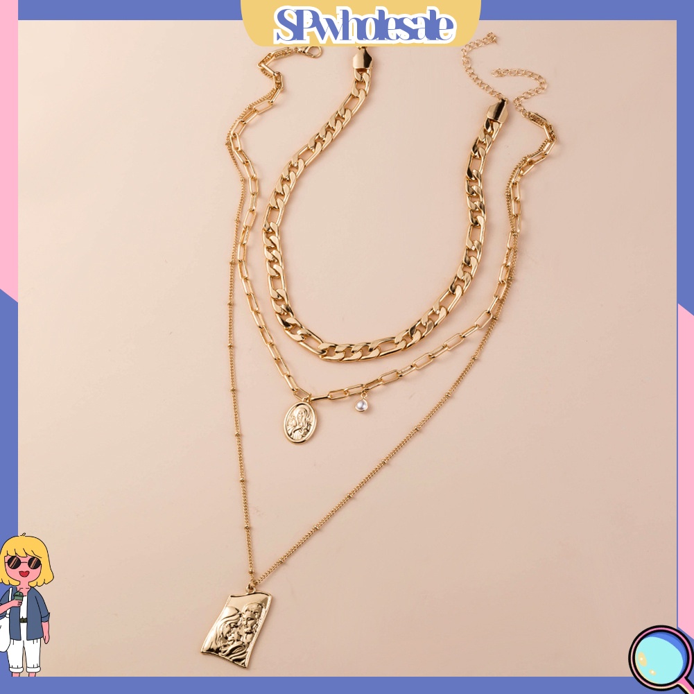 &lt;SPwholesale&gt; Vòng cổ Nhiều Lớp Mặt Hình Bướm Đính Ngọc Trai Nhân Tạo Thời Trang