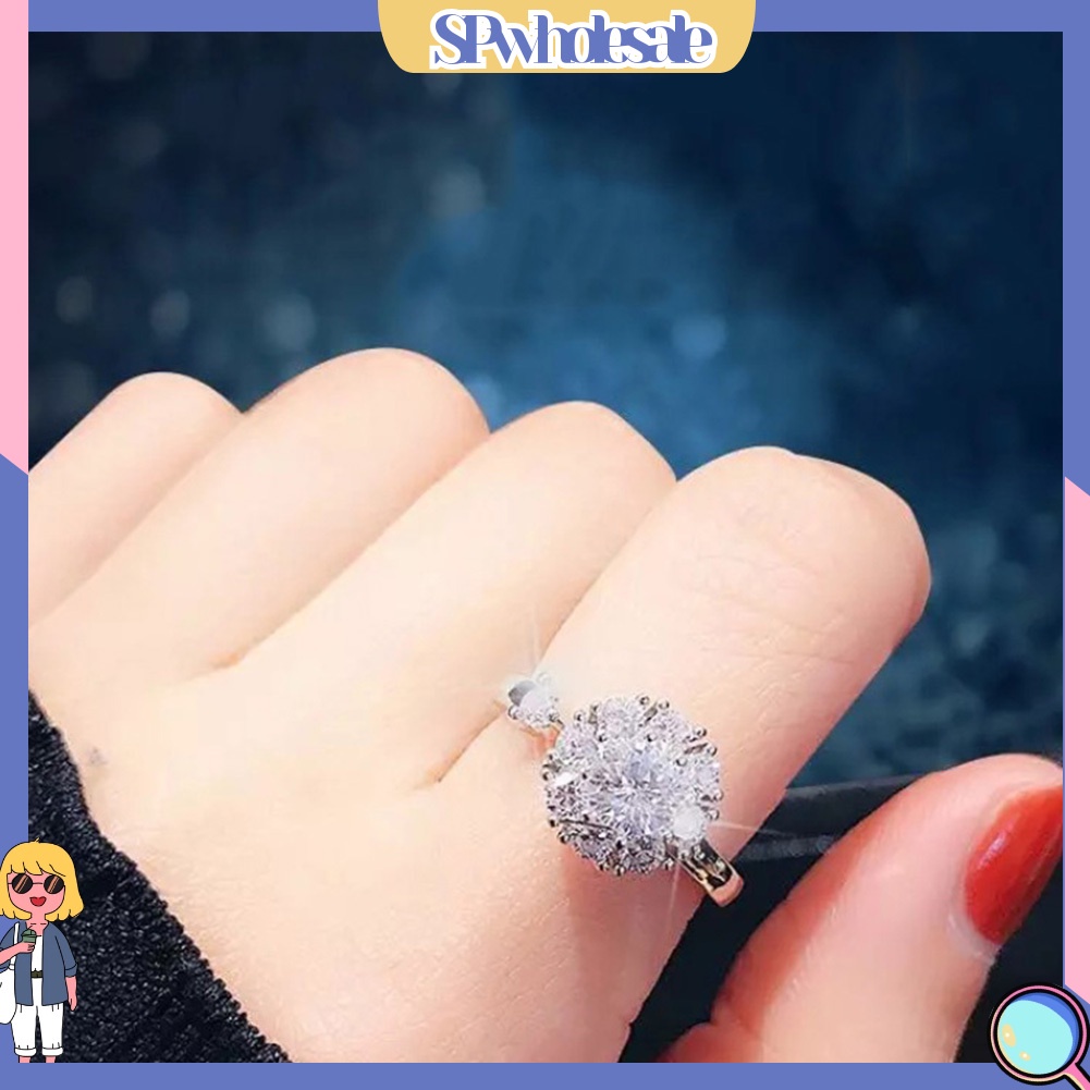 <SPwholesale> Nhẫn Hở Đính Đá Thời Trang Dự Tiệc Cho Nữ