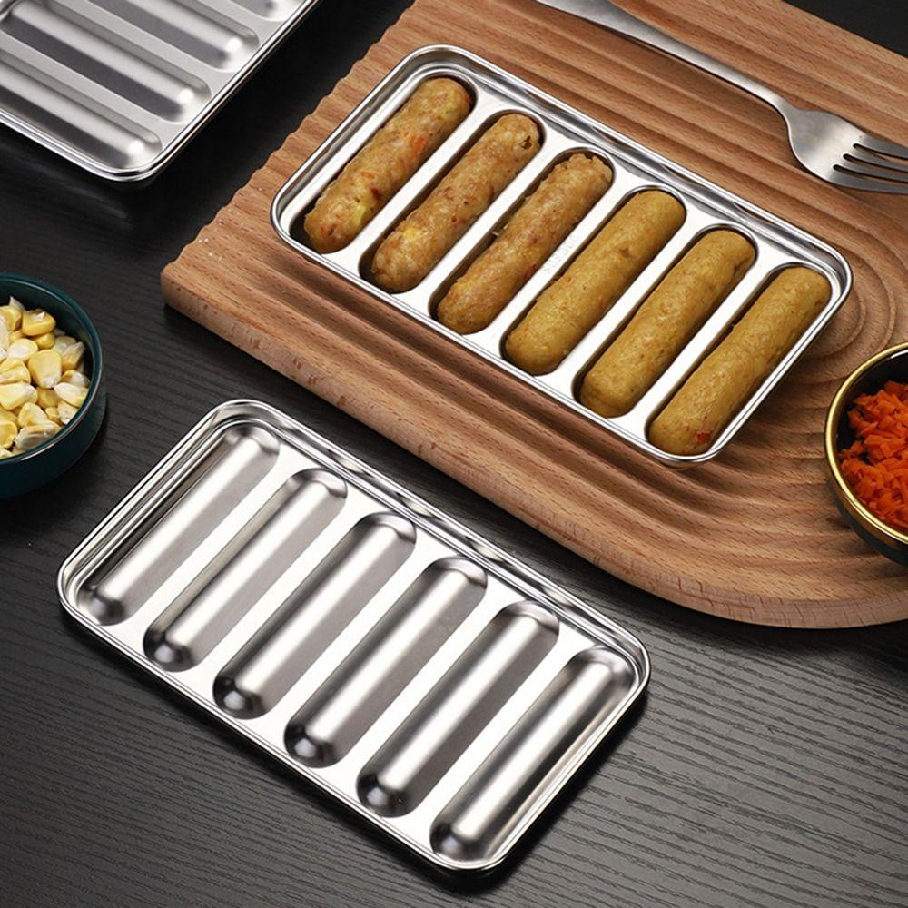 1 Khuôn Làm Xúc Xích 6 Ngăn Bằng Thép Không Gỉ