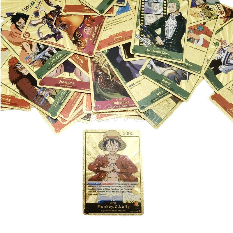 Hộp 55 Thẻ Trò Chơi One Piece Bằng Kim Loại