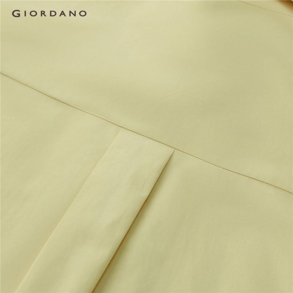 GIORDANO WOMEN Hollow out long sleeve cotton shirt 18343202