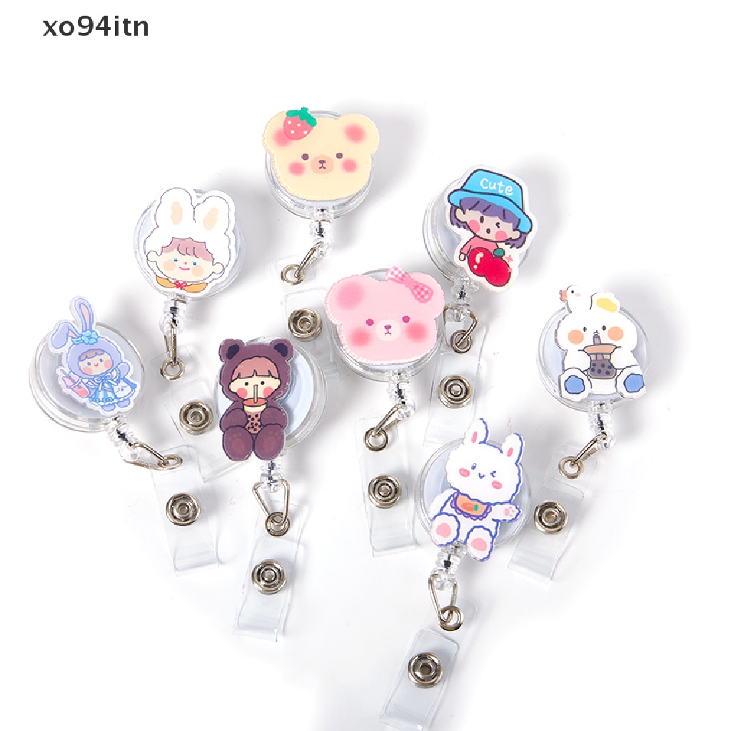 Bao Đựng Thẻ ID / Thẻ ID Thu Gọn Được Xoay 360 Độ Kiểu Hoạt Hình Sáng Tạo Dễ Thương Có Khóa Cài Tùy Chỉnh