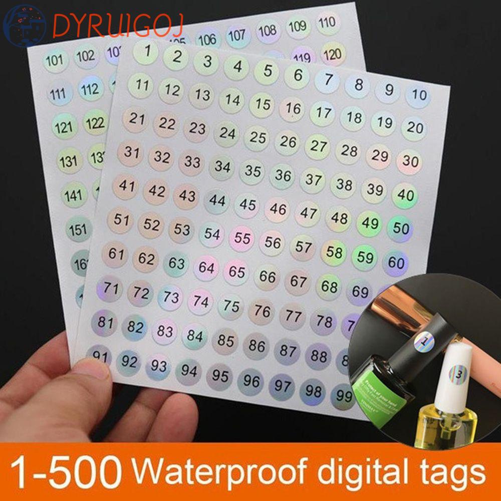Miếng Dán Số Màu Sắc Đa Năng Trang Trí Móng Tay DYRUIDOJ