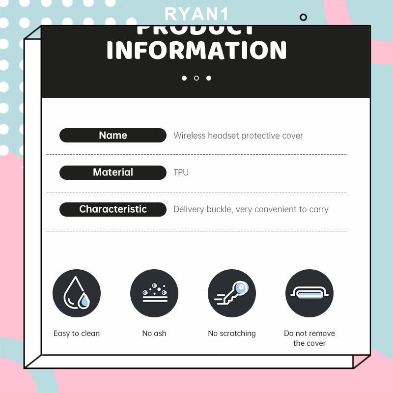 Vỏ Bảo Vệ Hộp Sạc Tai Nghe Bluetooth Trong Suốt Họa Tiết Hoạt Hình Dễ Thương Cho Arpods 1 2 3 Pro-RN