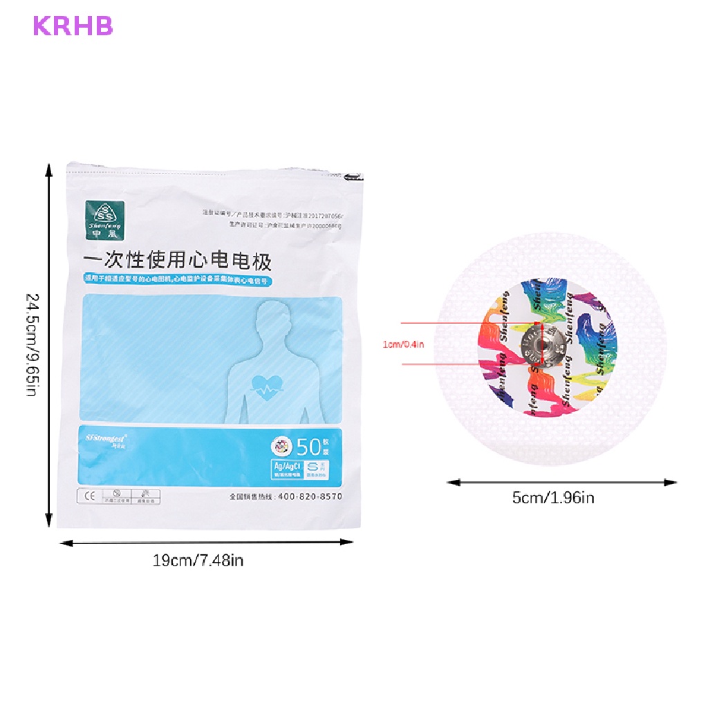 50 Miếng Dán Điện Cực Dùng Một Lần ECG Mới