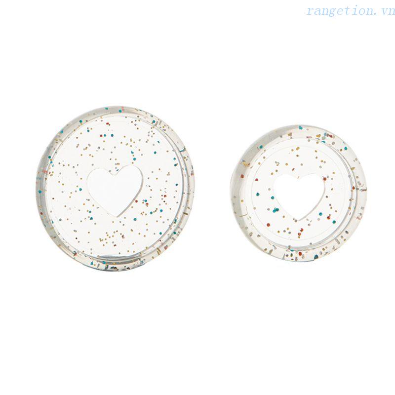 Set 20 Vòng Khóa Nhựa Hình Nấm / Trái Tim Lấp Lánh Trang Trí Sổ Tay