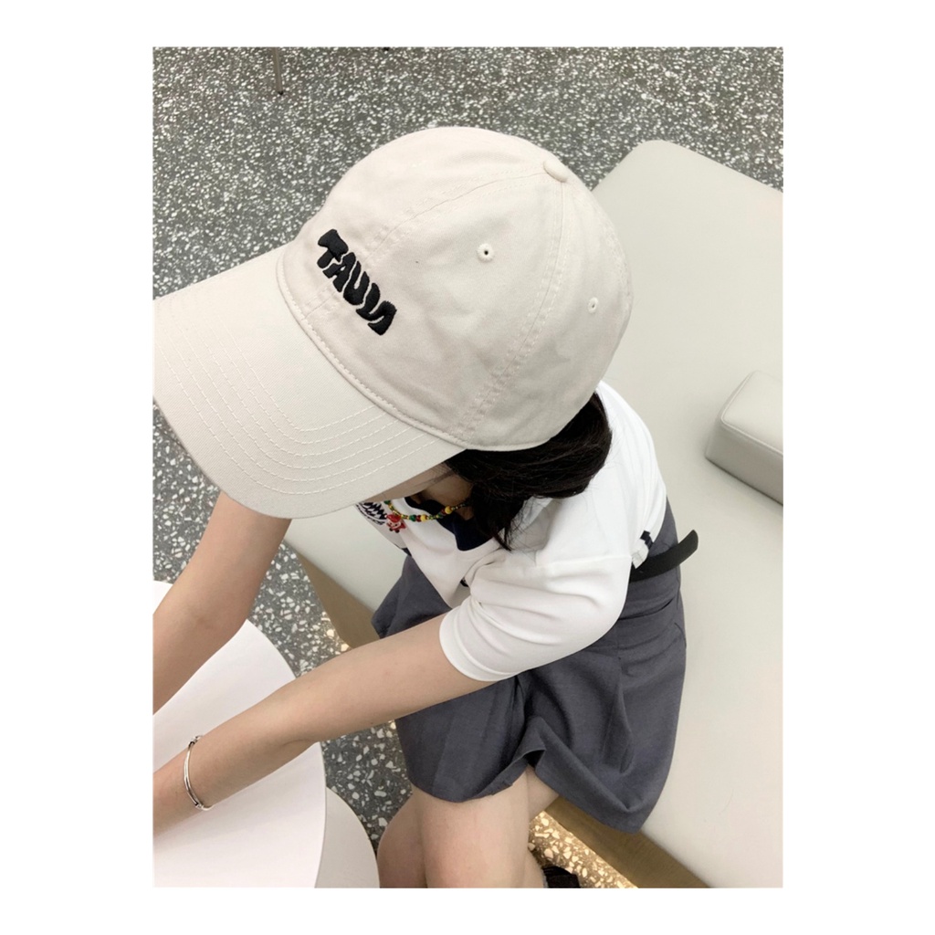 Mũ Lưỡi Trai Thêu Chữ Phong Cách Hàn Quốc Thời Trang Cho Cặp Đôi
