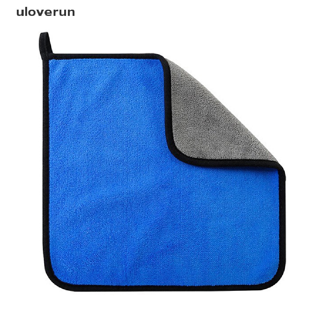 Uloverun Khăn Lông Cừu San Hô Dày Hai Mặt Siêu Thấm Hút Màu Sắc Ngẫu Nhiên vn